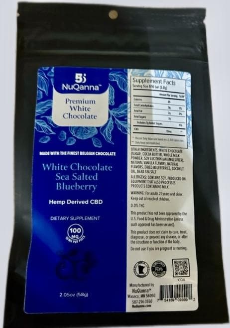 White Chocolate Blueberry 100mg CBD